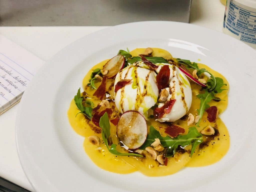 Scallops with citrus, radish and a herb dressing